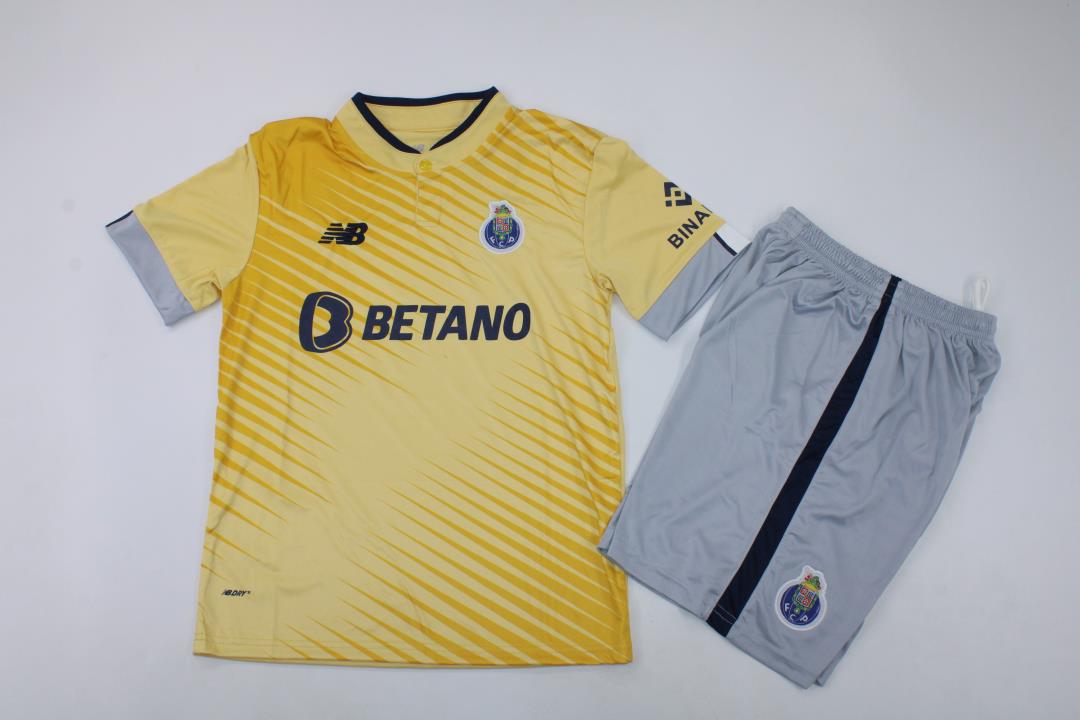 Kids-Porto 22/23 Away Yellow Soccer Jersey